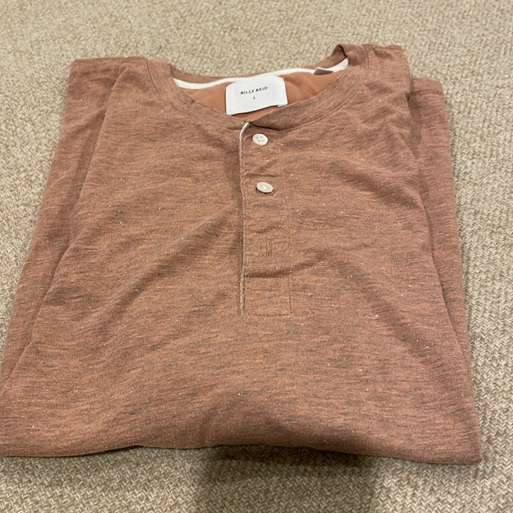 Billy Reid Brown Short Sleeve Tee